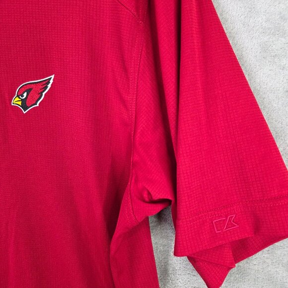 Mens Cutter & Buck Arizona Cardinals Red Polo Shirt CB DryTec Short Sleeve XXXL - Picture 2 of 8